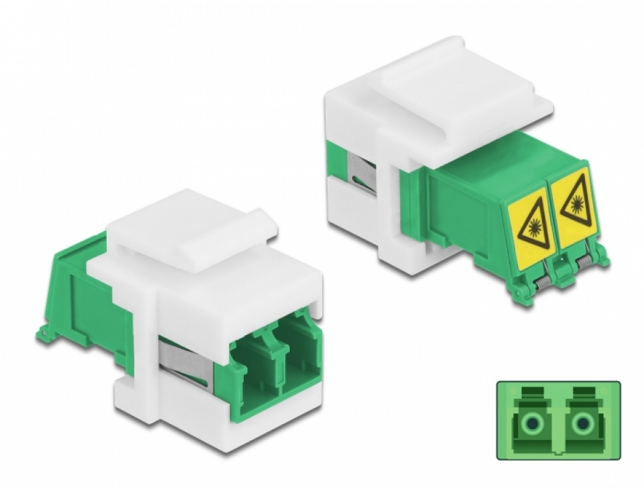 Keystone LC Duplex Delock, Protectie Laser, MM