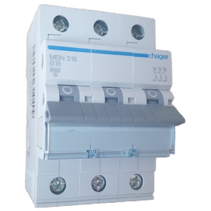 Siguranță Automată Hager 3P 16A Curba B