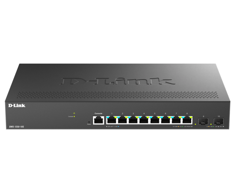 Switch D-Link DMS-1250-10S Gigabit 8 Porturi + 2 SFP+ Rackabil