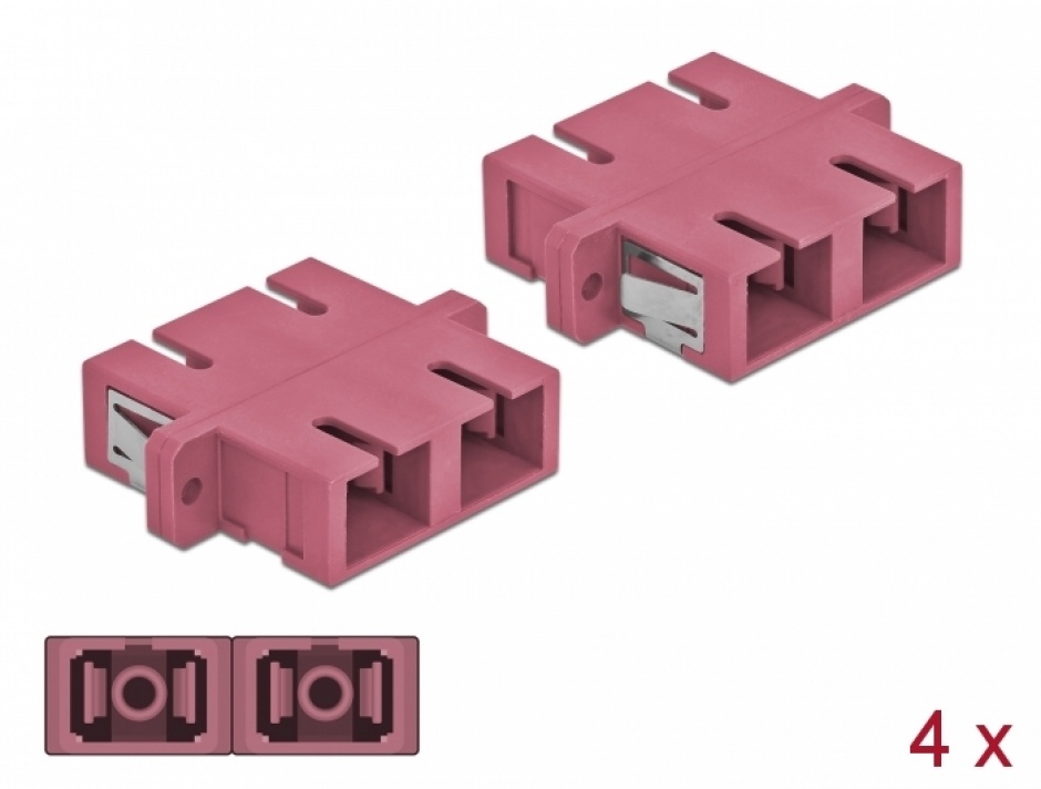 Set 4 Cuple SC Duplex OM4 Delock
