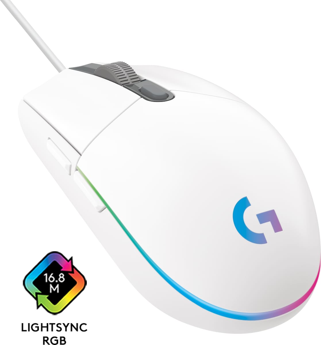 Mouse Gaming Logitech G203 LIGHTSYNC Alb 8000 DPI RGB - imagine 16