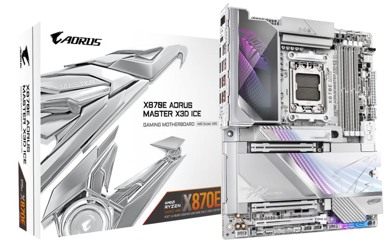 Placă de bază GIGABYTE X870E AORUS MASTER X3D ICE AMD AM5 - imagine 2