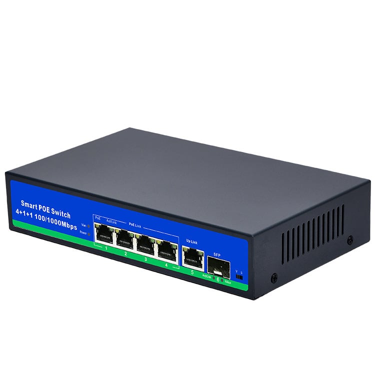 Switch PoE Safer 4 Porturi Gigabit | 78W
