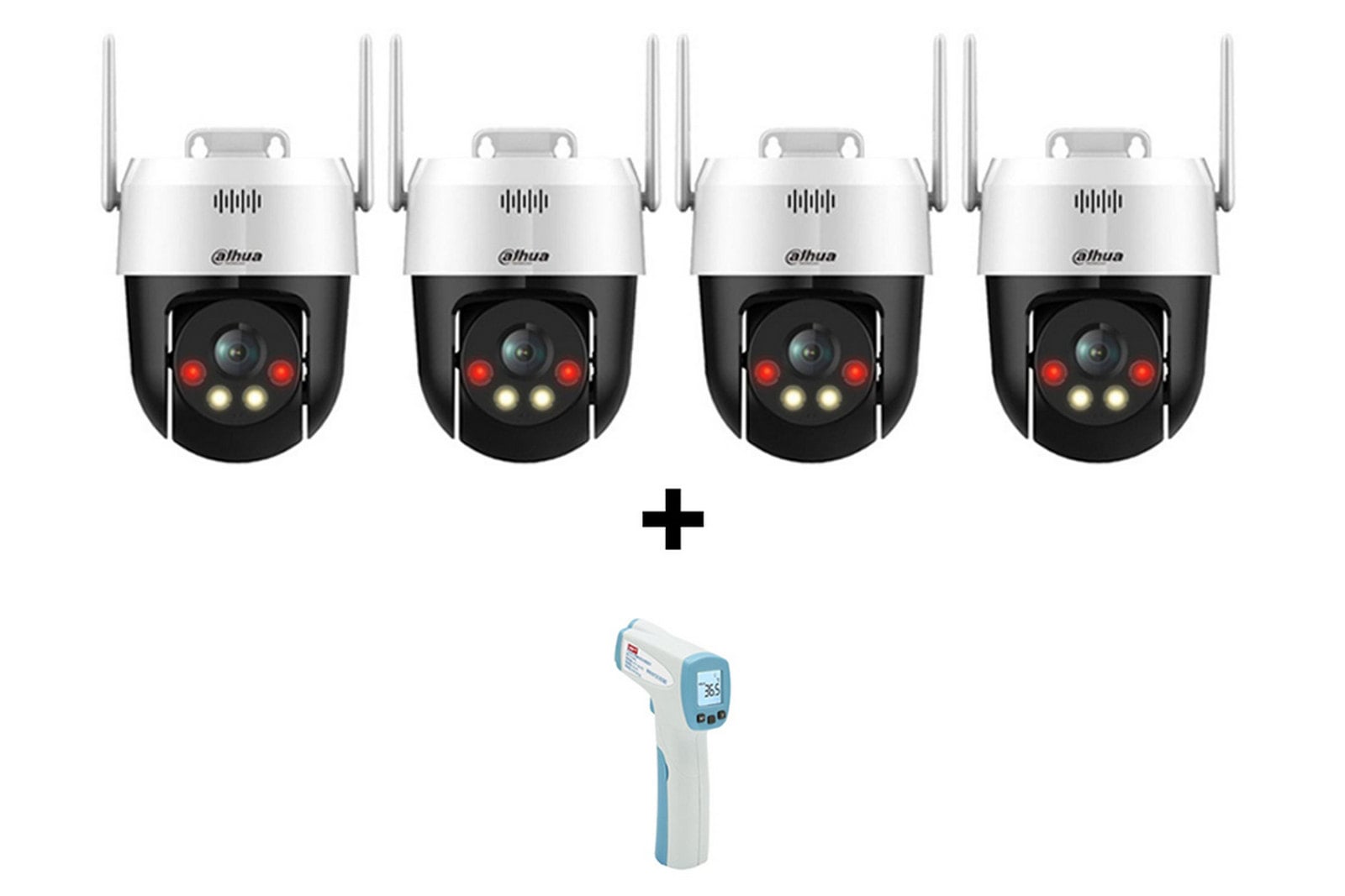 Kit 4 Camere Dahua 2K Wi-Fi PT + Termometru