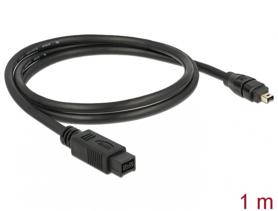 Cablu FireWire 9 la 4 pini, 1m, Delock
