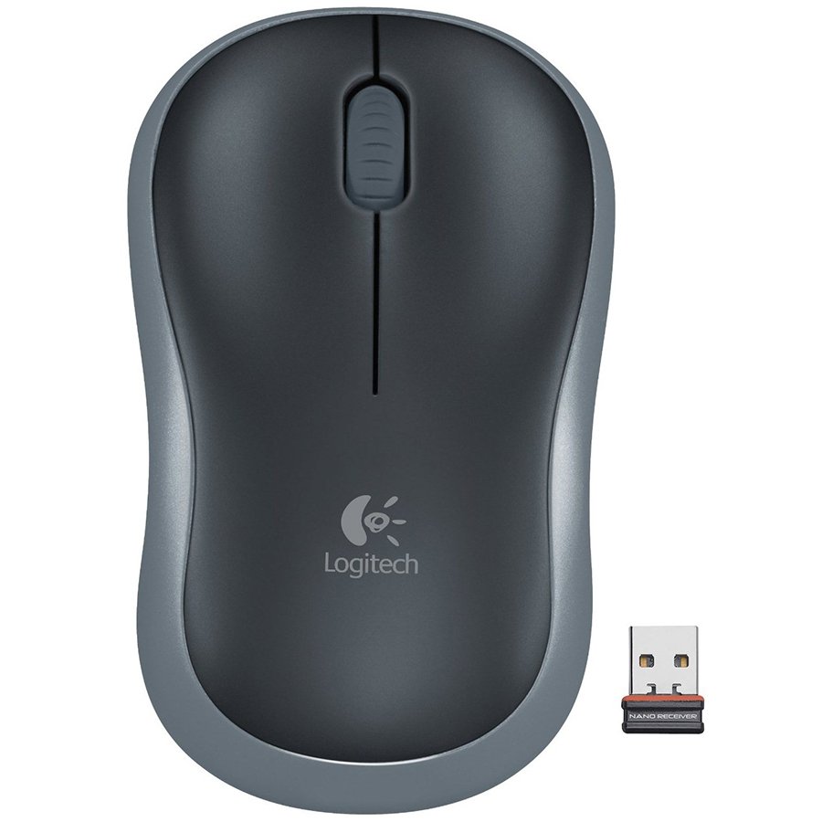 Mouse Wireless Logitech M185 Gri - Confort și Precizie - imagine 1