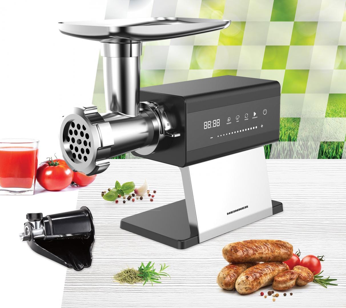 Mașină Tocat Heinner PrestigeChop 2500W Inox - 2.5kg/min - imagine 5