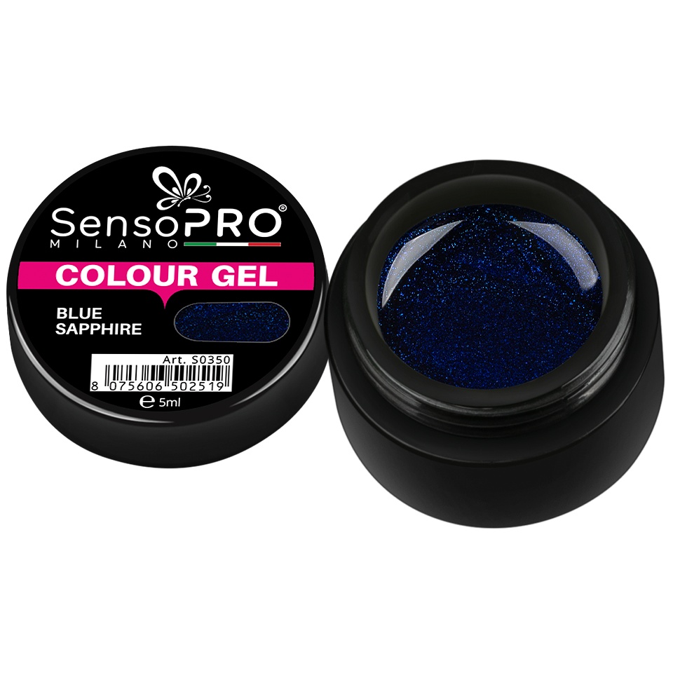 Gel UV Colorat Blue Sapphire SensoPRO, 5ml