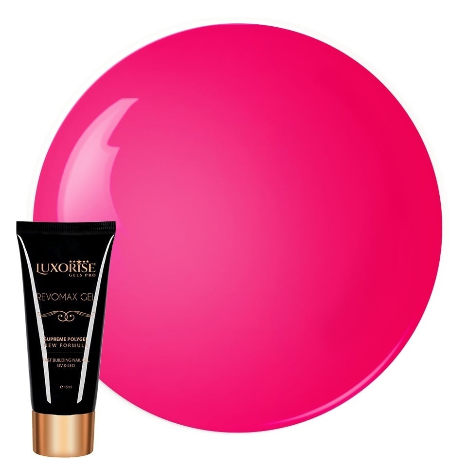 Polygel Luxorise Neon Fuchsia 15ml | Rezistență Superioară