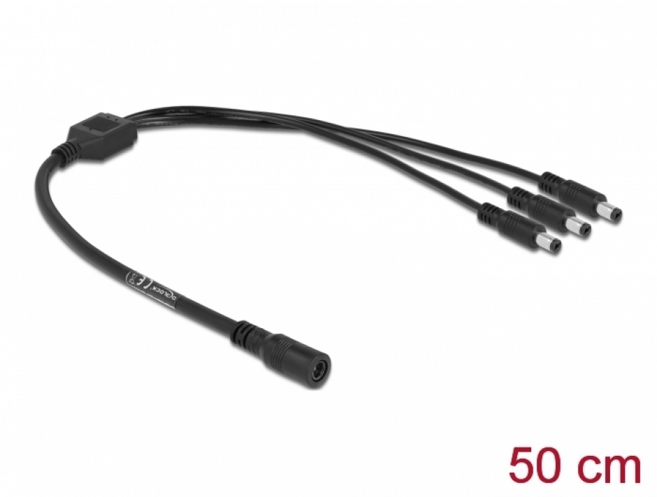 Splitter DC Delock, 1 la 3 Conectori 5.5x2.1mm