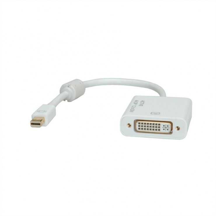 Adaptor Mini Displayport la DVI 4K Roline Alb