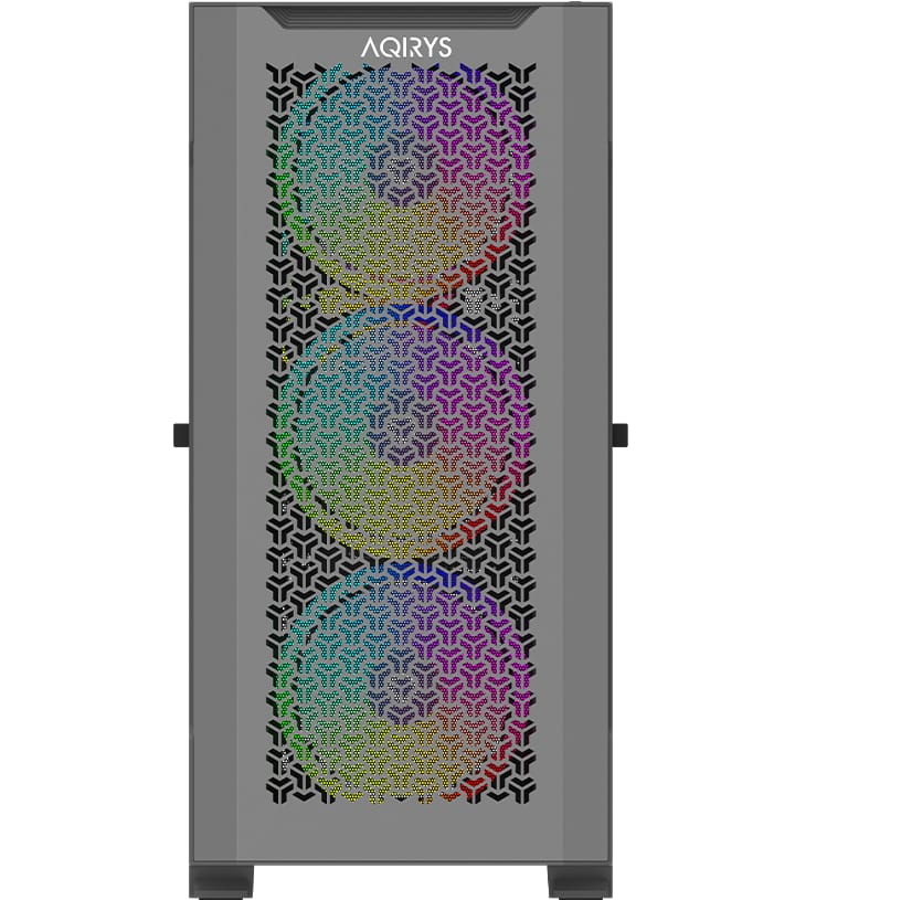 Carcasa AQIRYS Aquilla Mid Tower ARGB Negru - Tempered Glass - imagine 4