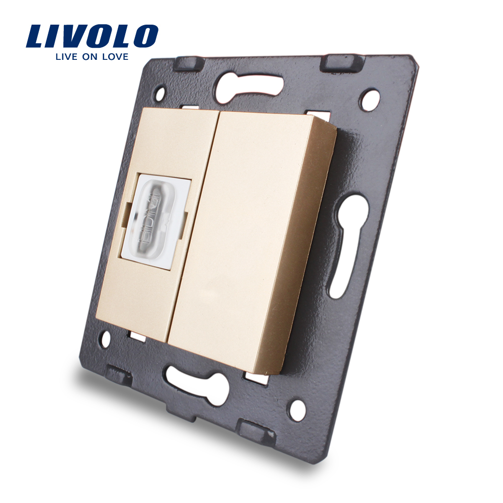 Priză HDMI Livolo, Metal/Plastic, Negru - imagine 9