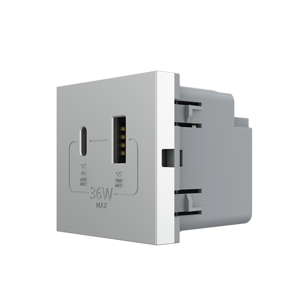 Modul Priza USB-A + USB-C LIVOLO, 36W, PD/QC - imagine 12