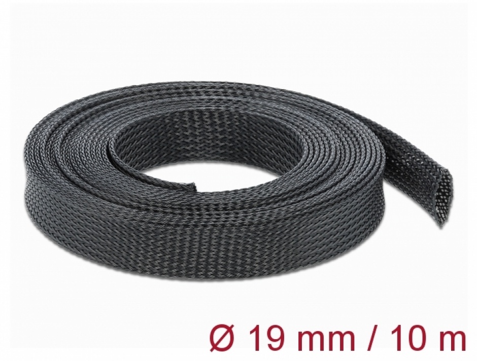 Plasă Cabluri Extensibilă Delock, 10 m, Negru