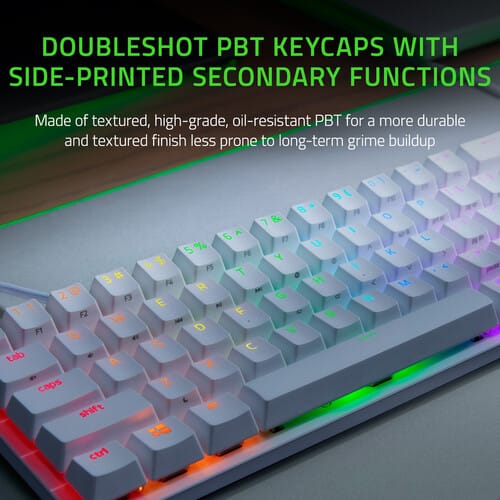 Tastatură Gaming Razer Huntsman Mini Switch Optic Purple Alb - imagine 9