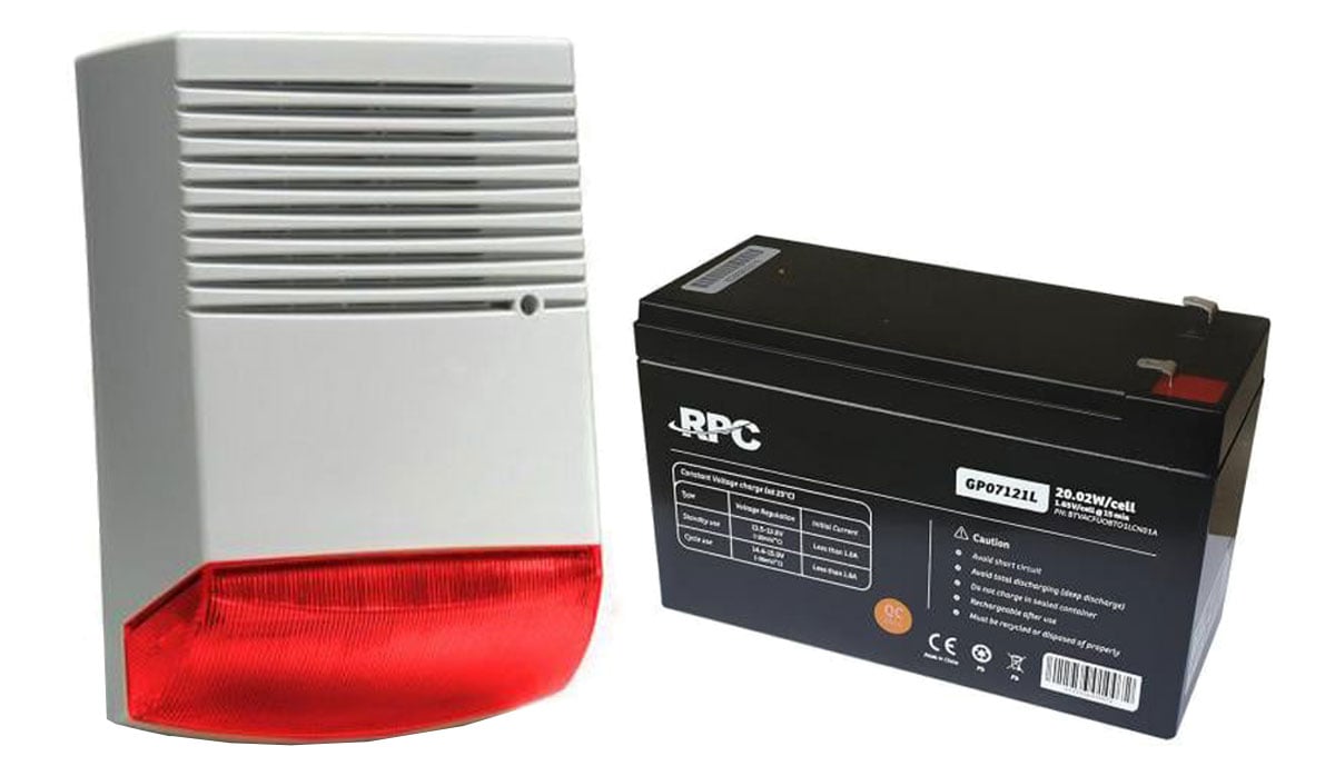 Kit Sirena Exterior Atu tech cu Acumulator