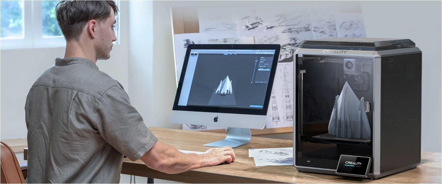 Imprimanta 3D Creality K1 - Viteză 600mm/s, Auto Leveling - imagine 3
