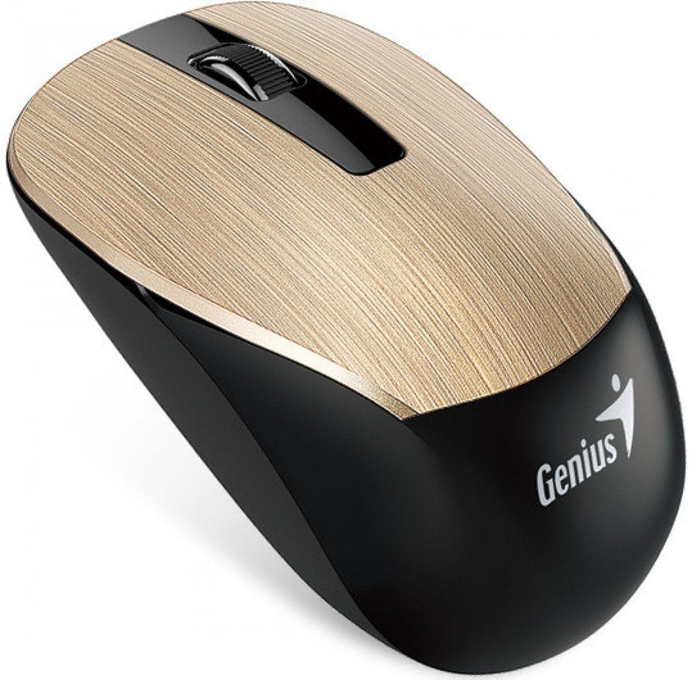 Mouse Wireless Genius NX-7015 Auriu 1600 DPI Ergonomic - imagine 2