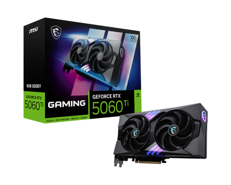 Placa Video MSI RTX 5060 Ti Gaming OC 8GB GDDR7 PCIe 5.0