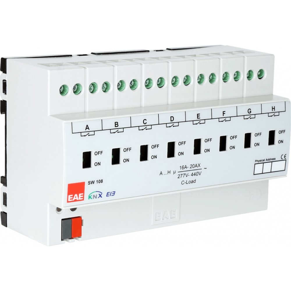 Actuator Comutare KNX 8x16A Eae Technology
