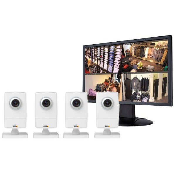 Kit Supraveghere Axis M1014 4 Camere + Software