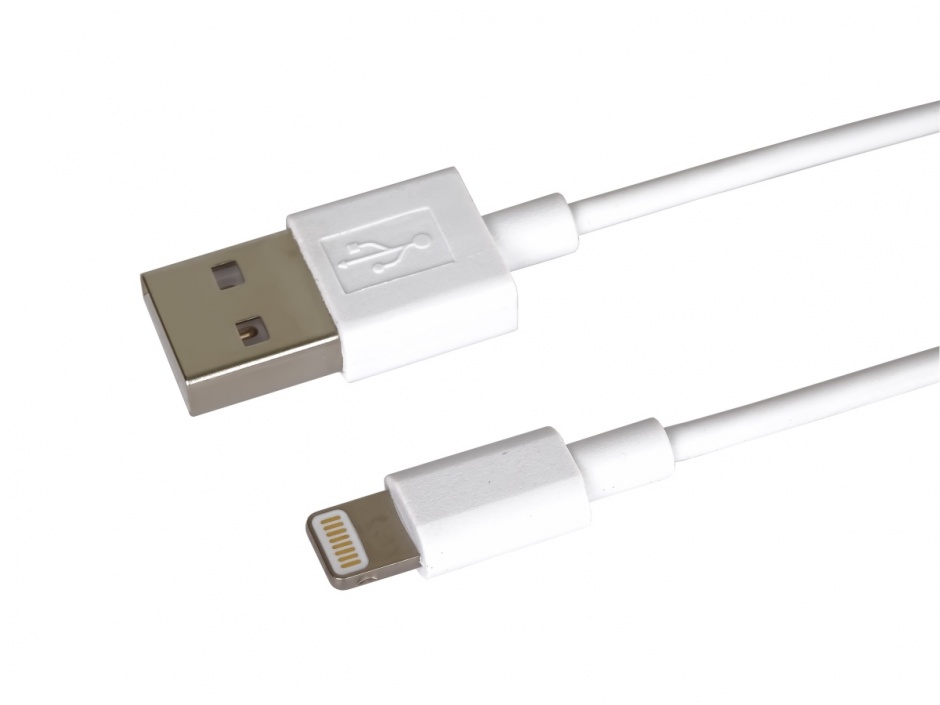 Cablu Lightning MFI 0.5m Alb OEM