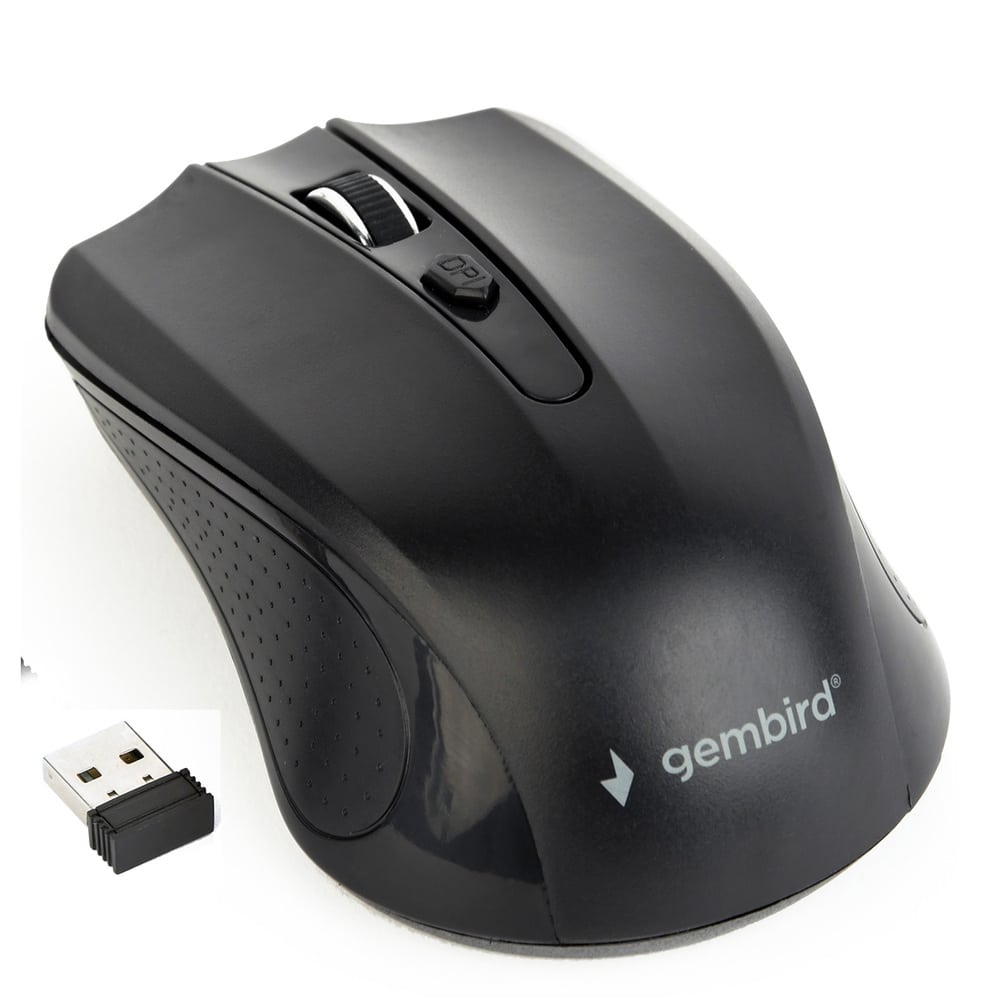 Mouse Gembird Wireless, 1600 DPI, Negru