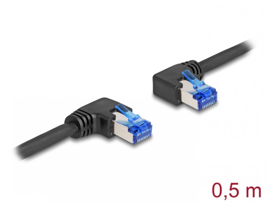 Cablu Delock RJ45 Cat.6A 0.5m Unghi