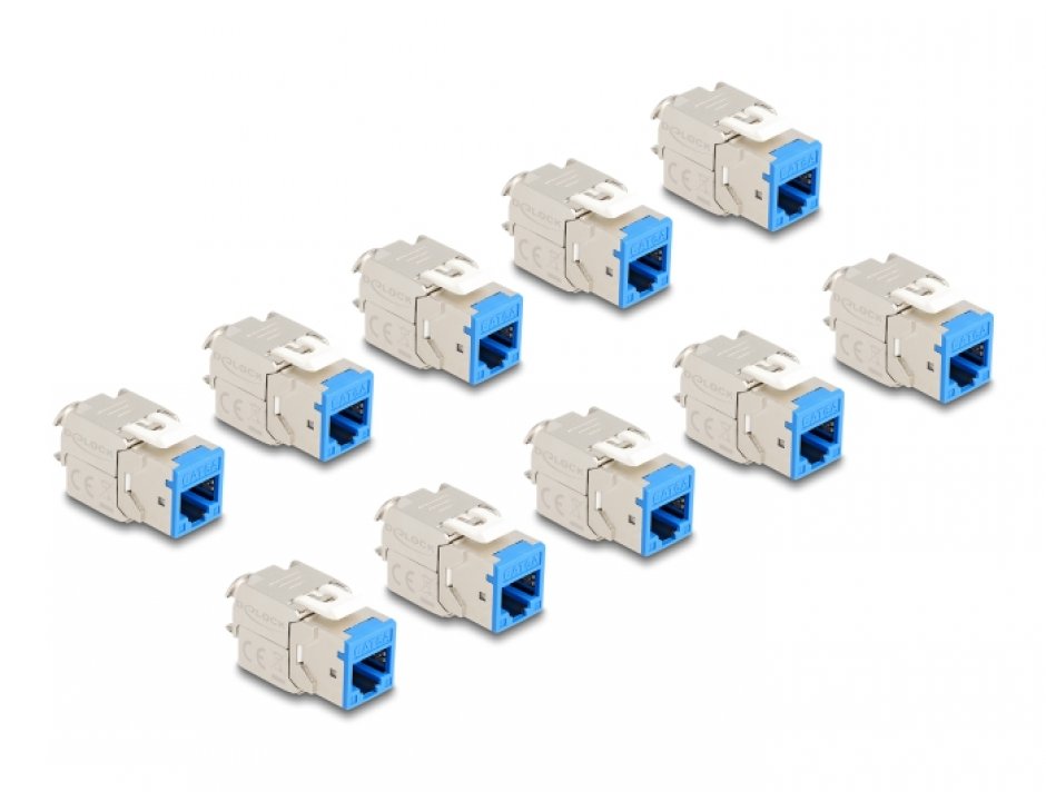 Set 10 modul Keystone RJ45 Cat.6A Tool-free Delock