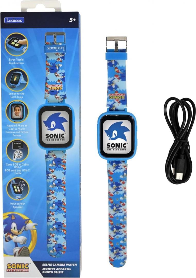 Ceas Copii Lexibook Sonic cu Cameră Foto și Video 720p - imagine 3