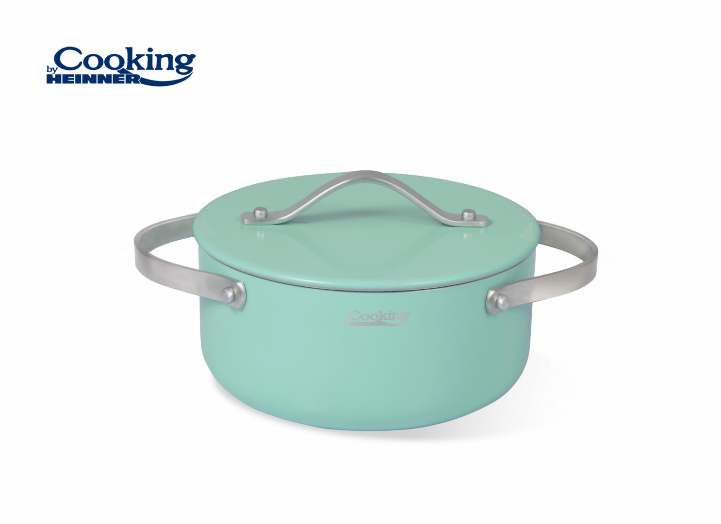 Set Gătit Heinner 5 Piese Aluminiu Presat Culoare Cretă - imagine 5