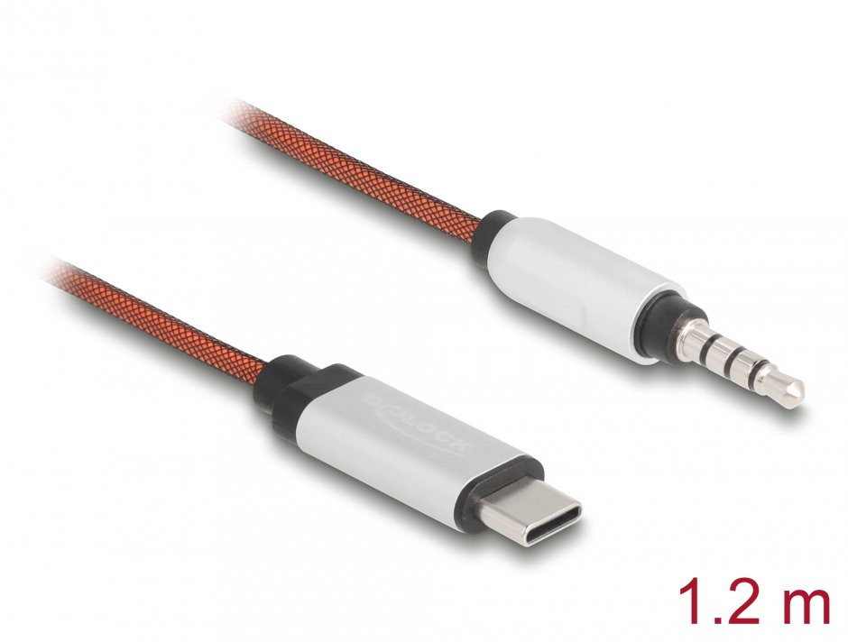 Cablu Audio USB-C la 3.5mm Delock 1.2m