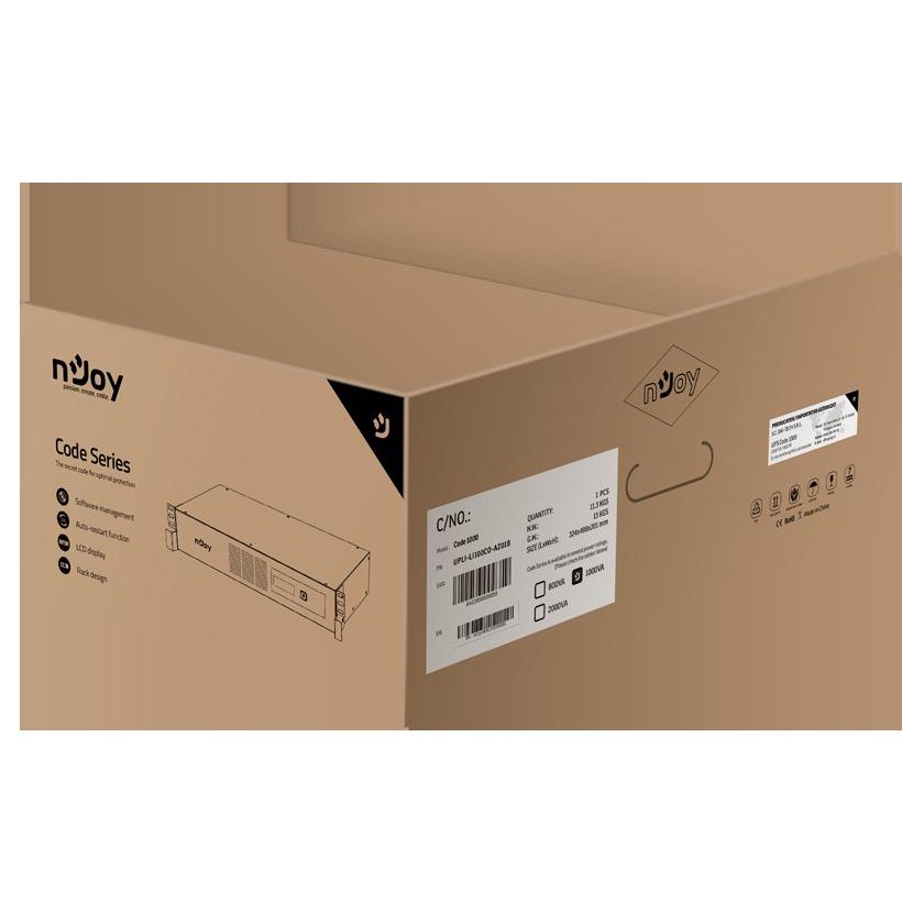 UPS nJoy Code 1000VA, 600W, LCD