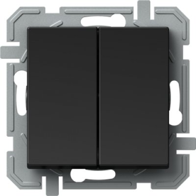 Intrerupator Dublu 10A Negru Tem Logiq