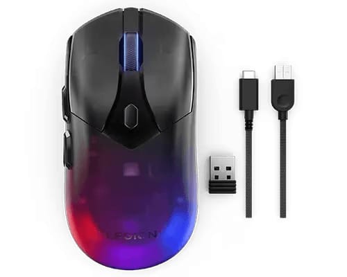Mouse Gaming Wireless Lenovo Legion M410, 16000 DPI, Negru - imagine 2
