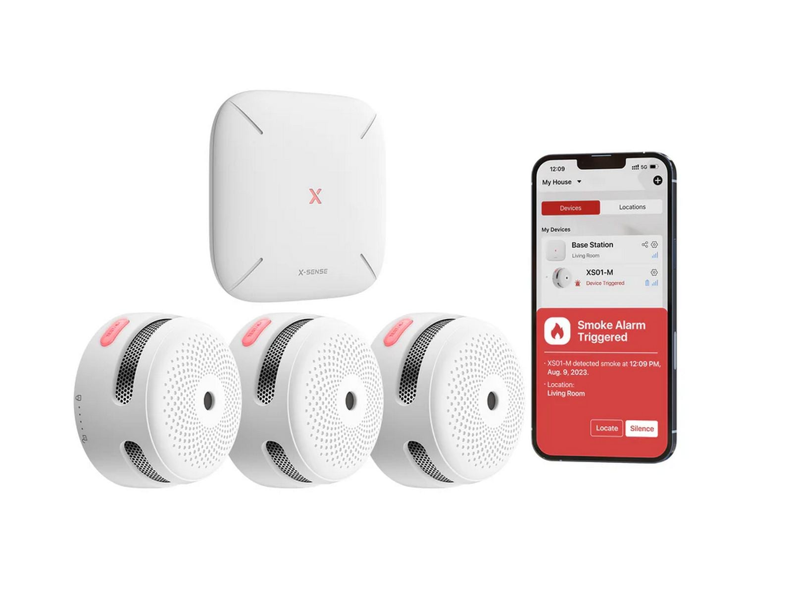 Kit Detectie Fum X-Sense FS31 | Control Wi-Fi