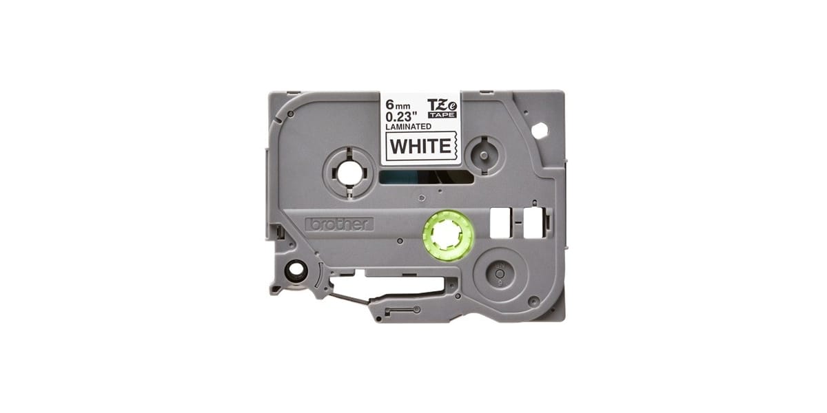 Banda Laminata Brother TZe211 6mm - Etichete Durabile Negru/Alb - imagine 4