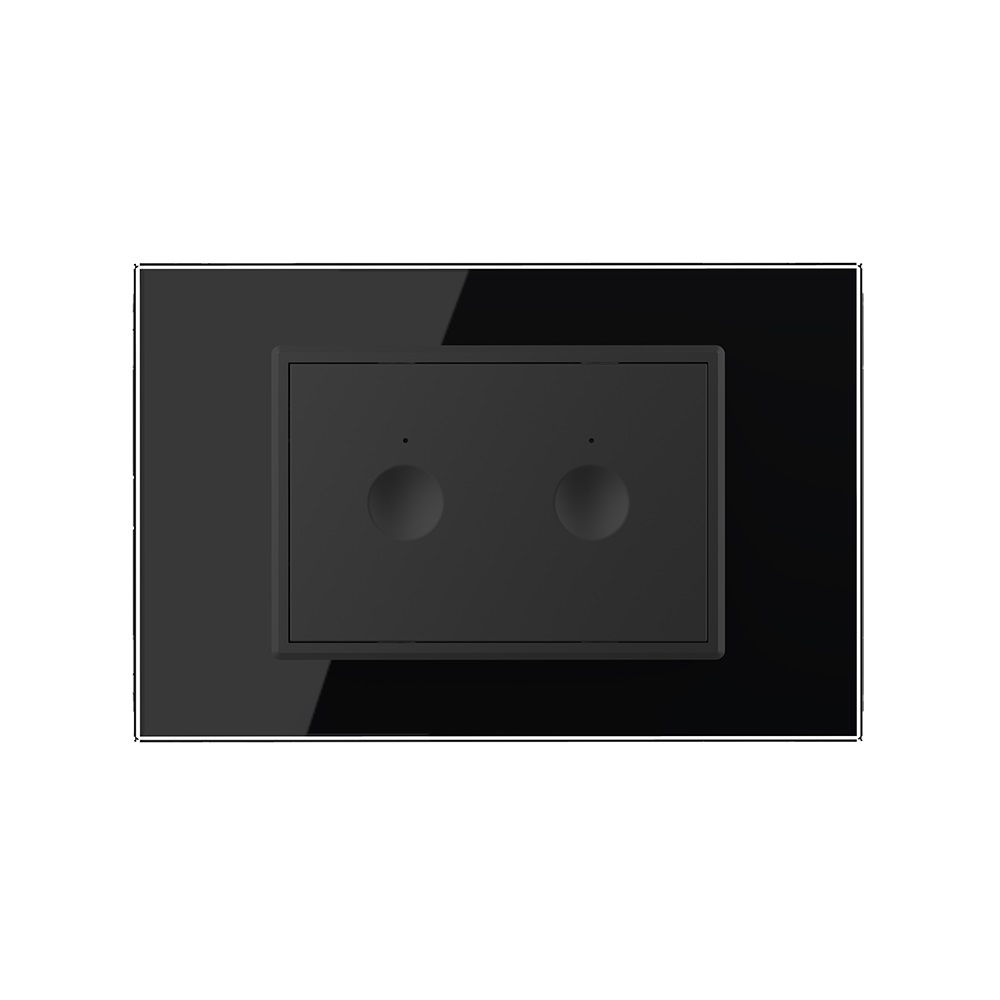 Intrerupator Touch Dublu Livolo, Rama Sticla, Standard Italian - imagine 6
