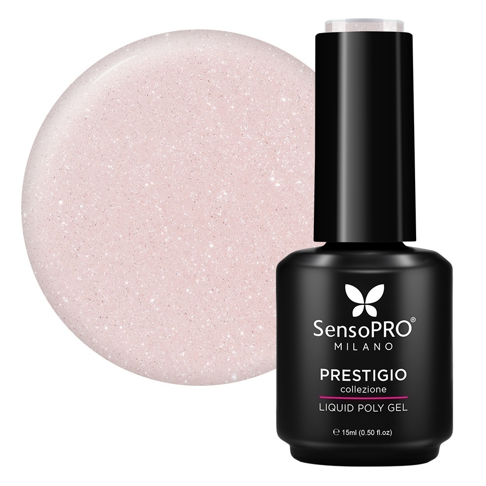 Polygel Lichid SensoPRO Milano PRESTIGIO, Caramel Nude, 15ml