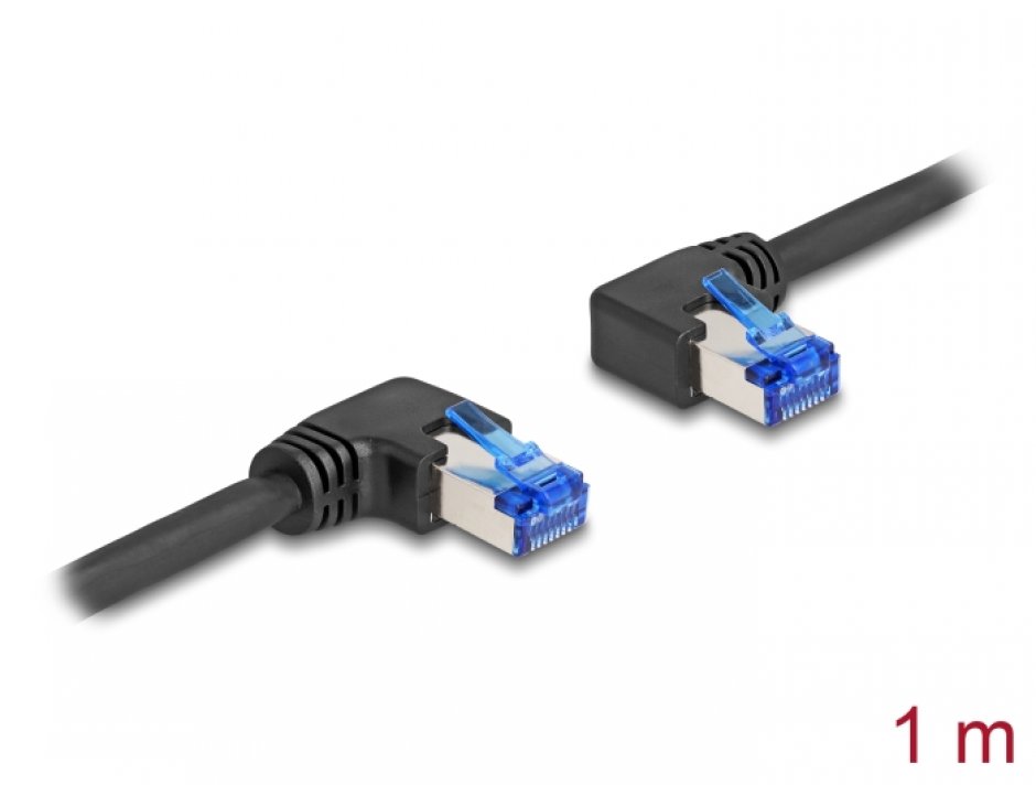 Cablu RJ45 Cat.6A S/FTP 1m Unghi Delock