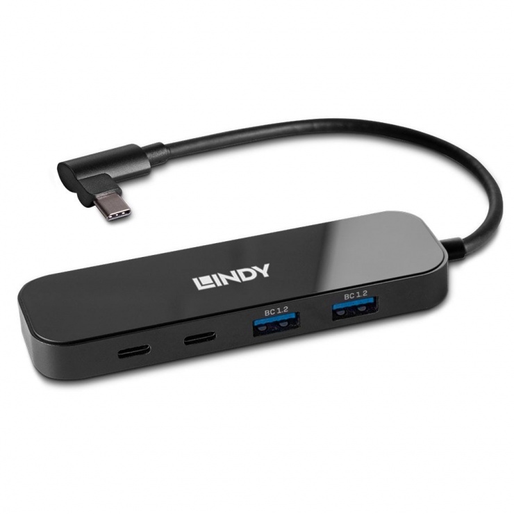 Hub USB-C 3.2 Gen2 4 Porturi, Lindy, 10Gbps