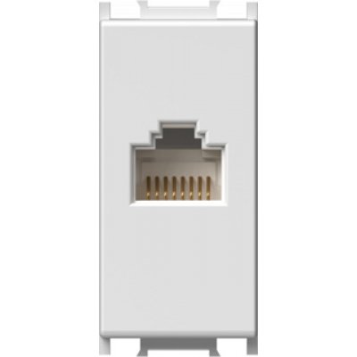 Priza CAT5e TEM Modul RJ45, Albit