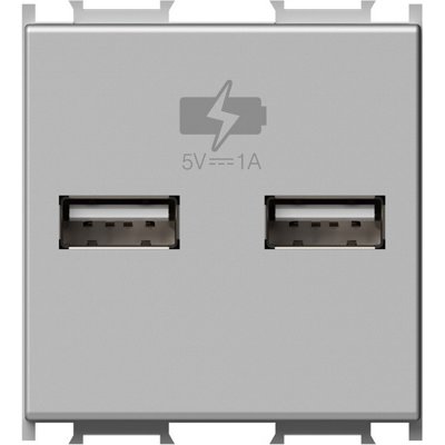 Modul USB Dublu TEM 5V/1A Argintiu