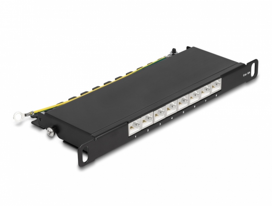Patch Panel Delock 8 Porturi Cat.6A, 0.5U