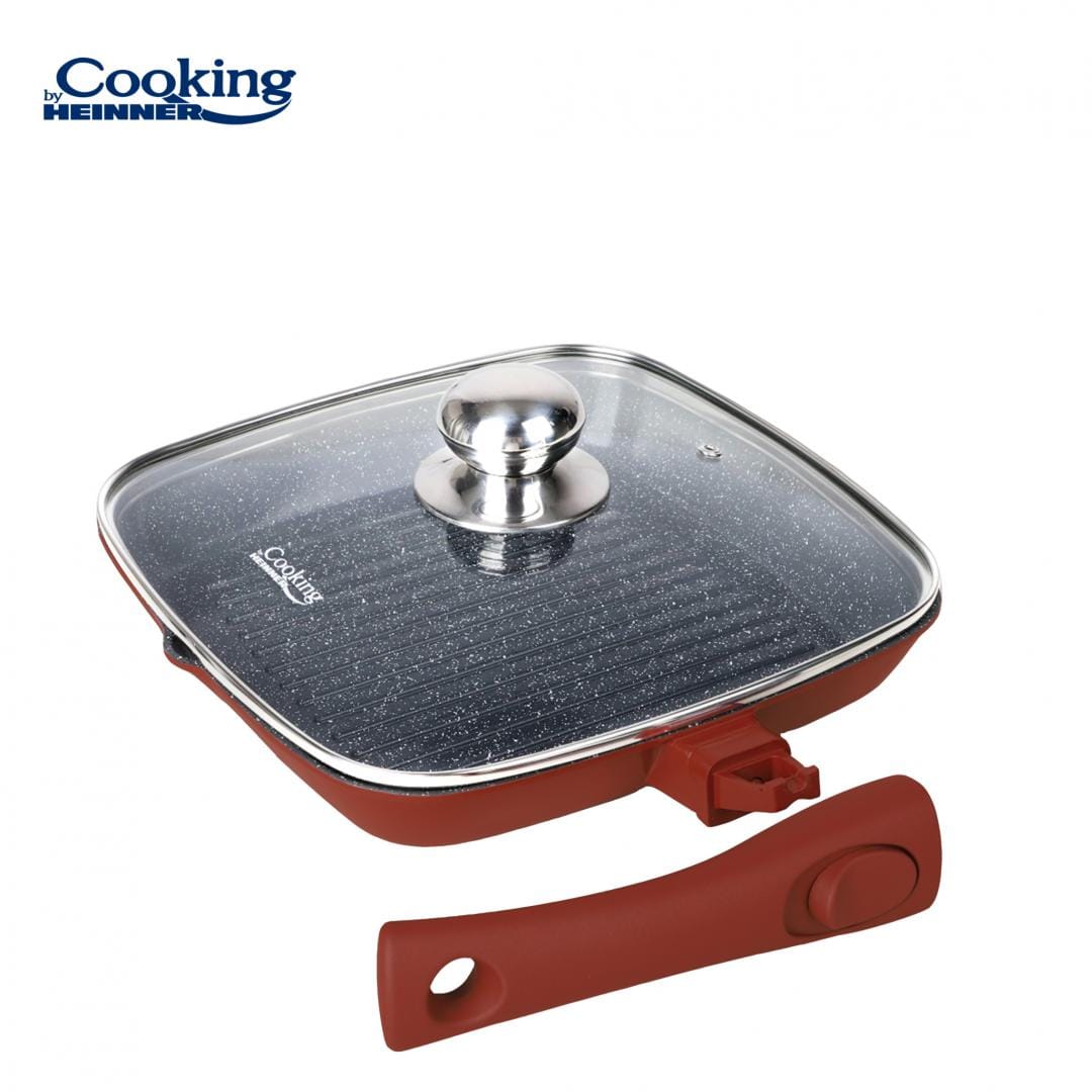 Tigaie Grill Heinner Calabria 24cm Aluminiu Turnat cu Capac - imagine 9