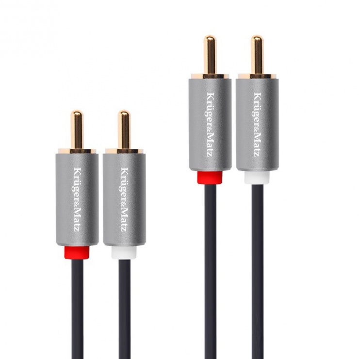 Cablu Audio RCA 2x2 T-T 1.8m OEM