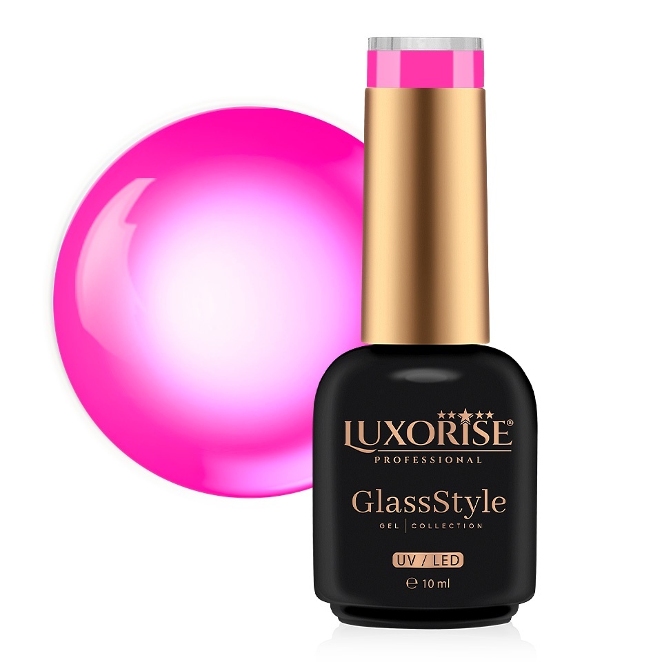 Oja Semipermanenta LUXORISE GlassStyle Cyber Pink 10ml