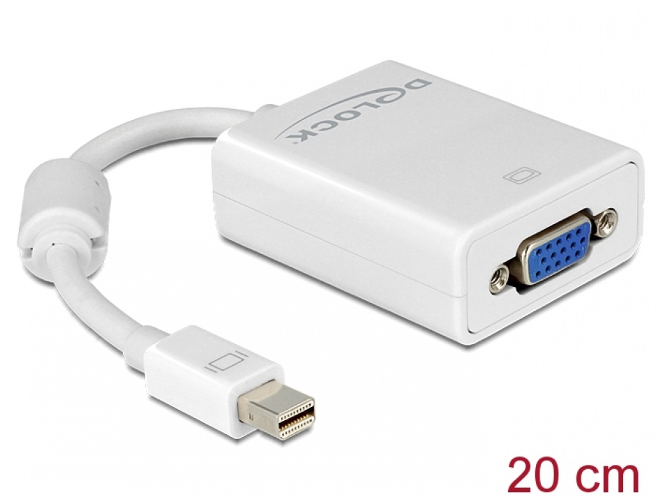 Adaptor Delock Mini DP la VGA Alb