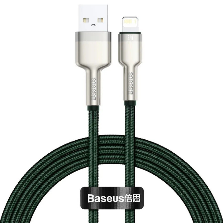Cablu Lightning Baseus Cafule Metal 2m - Încărcare Rapidă 2.4A